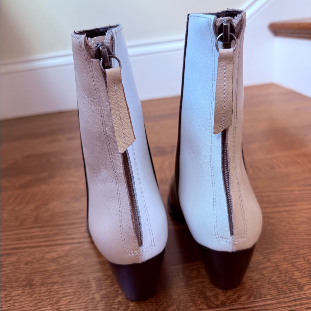 MATISSE Carson Leather Boots Western Pointed Toe Colorblock Block Heel Soft 7 - Picture 5 of 13